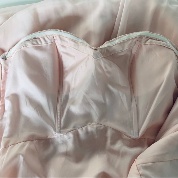 Bill Levkoff Pale Pink Chiffon Strapless Gown 8 - Picture 5 of 6